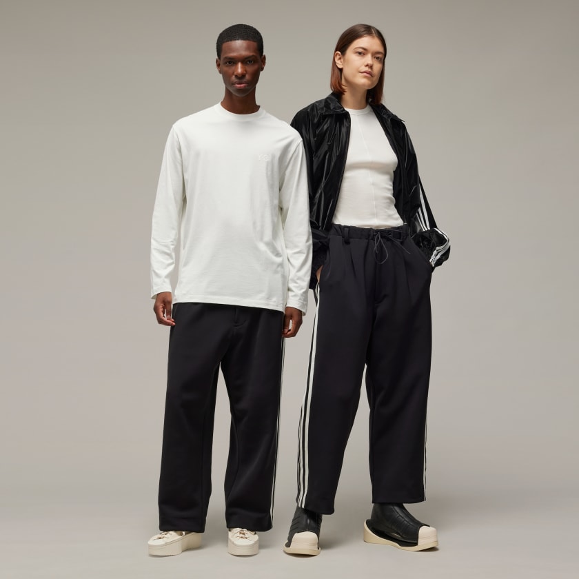 アディダス Y-3 3-STRIPES STRAIGHT TRACK PANTS - ブラック