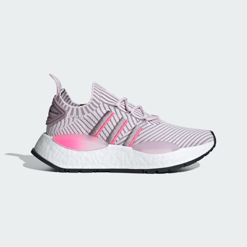 Pink white and black adidas on sale