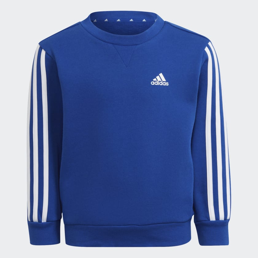 Essentials 3-Stripes Crewneck Sweatshirt - Blue