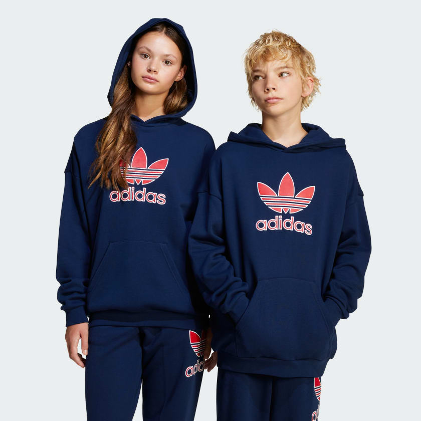 adidas Big Logo Oversized Hoodie Kids Blue adidas Belgium