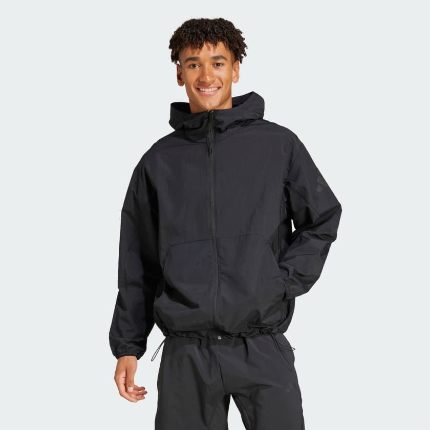 adidas City Escape Woven Hoodie - Black | Free Shipping with adiClub |  adidas US