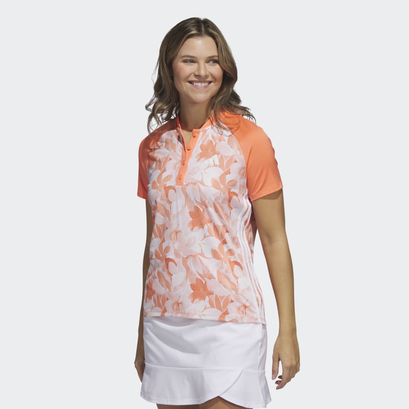 Adidas Womens Floral Polo Shirt