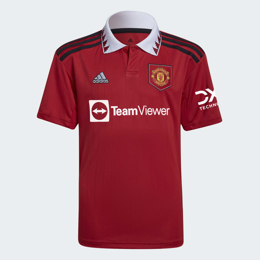 Damen Bekleidung Oberteile T-Shirts adidas Synthetik Manchester United 22/23 Heimtrikot in Rot 