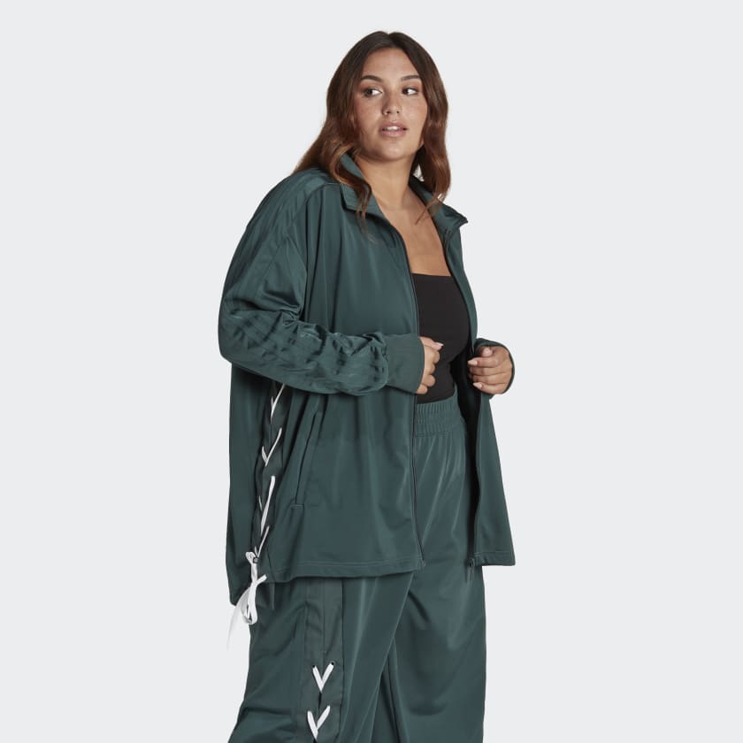 adidas Always Original Laced Track Jacket (Plus Size) - Green | Women\'s  Lifestyle | adidas US