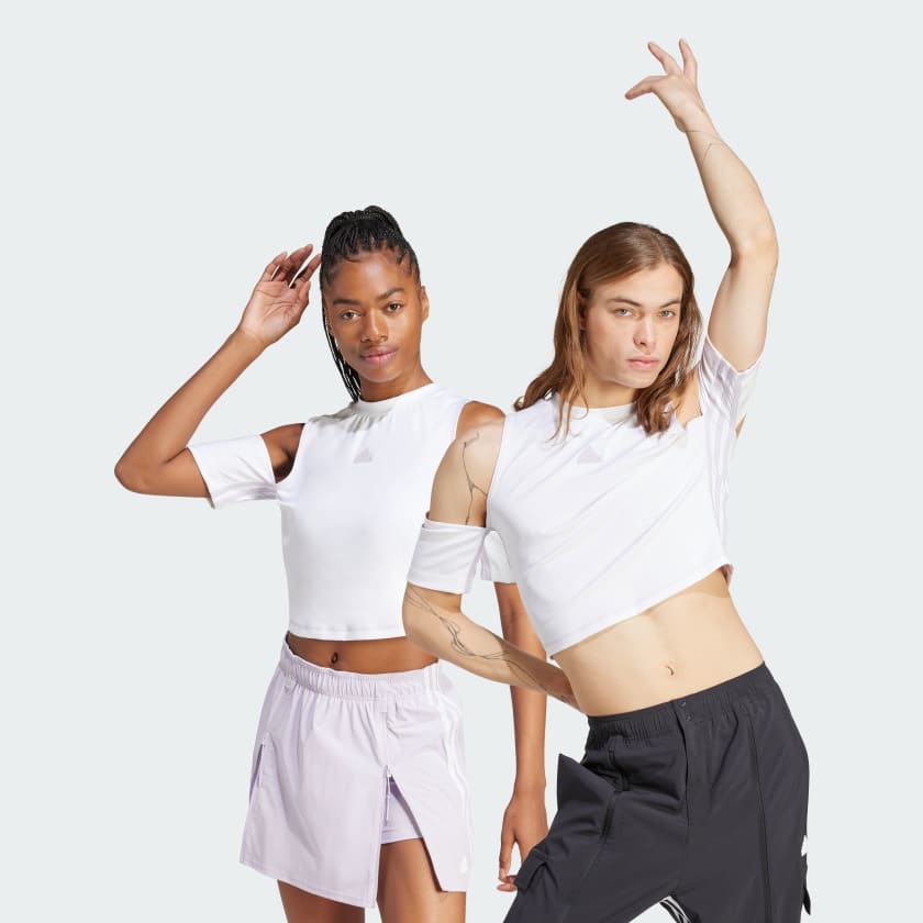 adidas Express All Gender Cropped T Shirt White adidas Finland