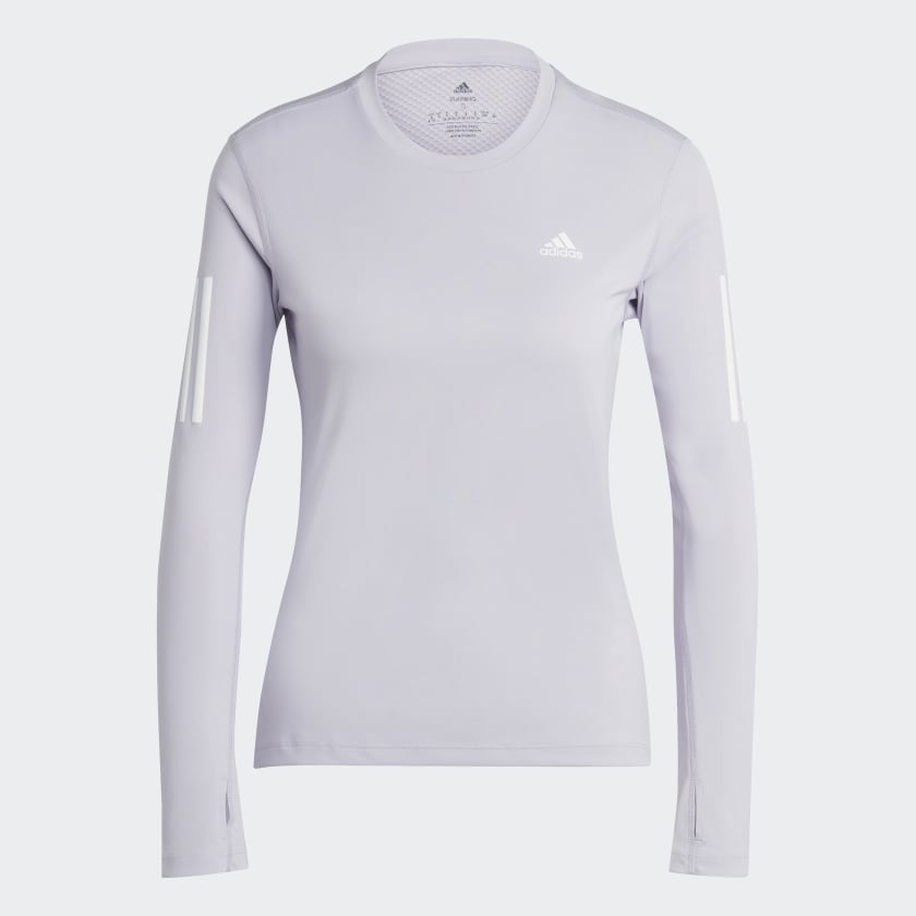 adidas Own the Run Long Sleeve Tee - Purple | Free Shipping
