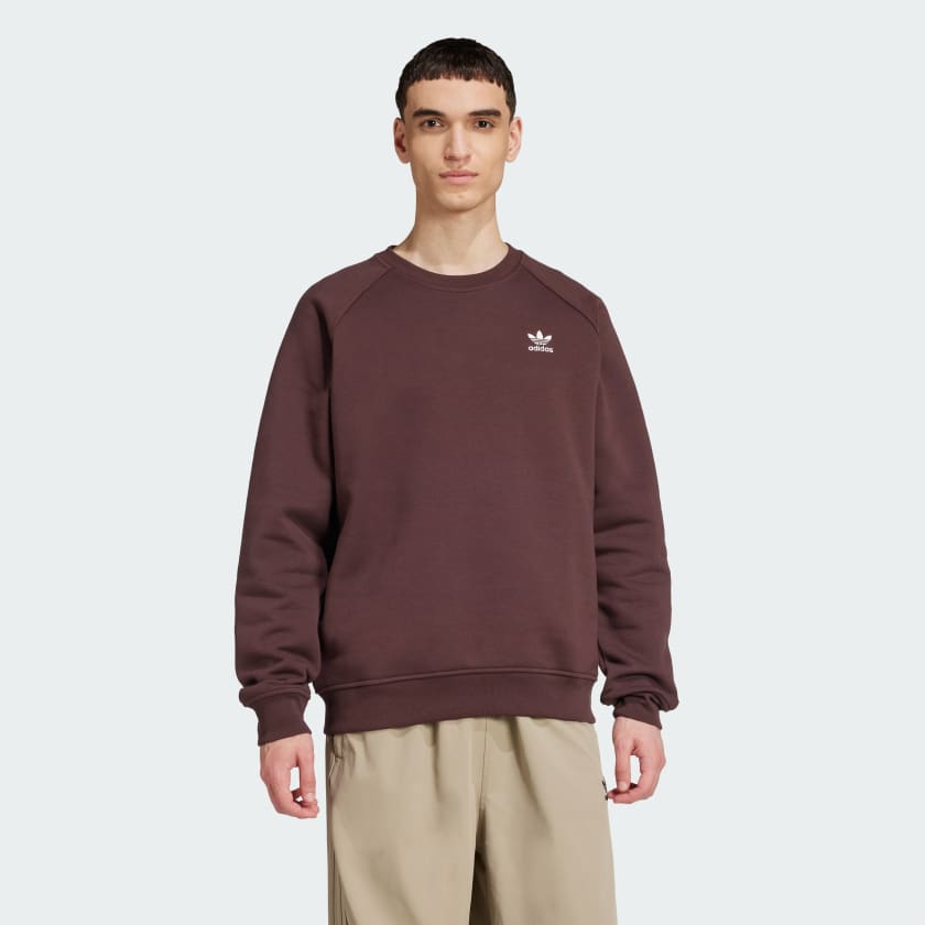 adidas Trefoil Essentials Crew Sweatshirt Brown Free Shipping with adiClub adidas Canada
