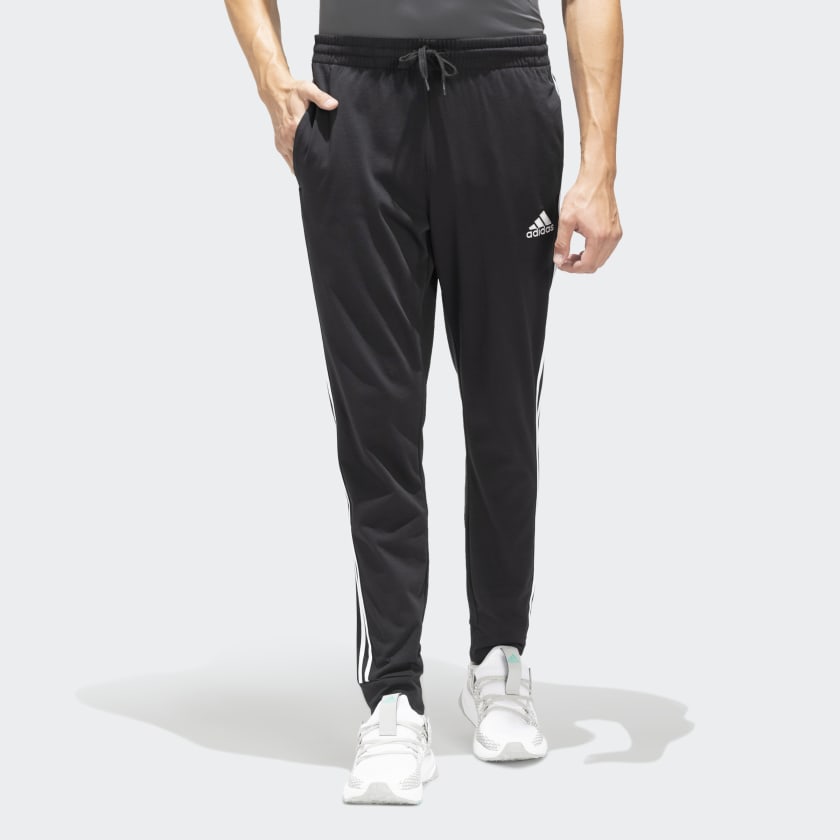 adidas ESSENTIALS FRENCH TERRY TAPEREDCUFF 3STRIPES PANTS  Black  adidas  India