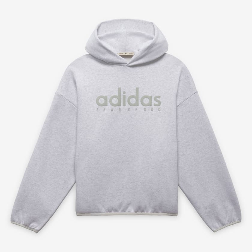 adidas FEAR OF GOD ATHLETICS COTTON FLEECE HOODIE - Grey