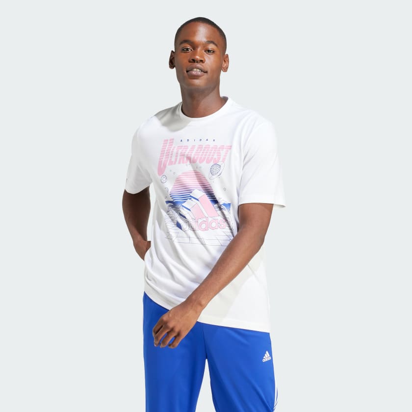 Adidas ultra boost white rainbow t shirt clearance
