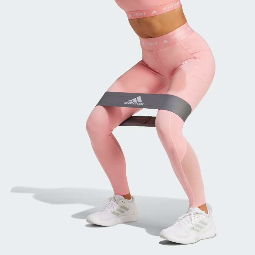adidas TECHFIT Stash Pocket Full Length Leggings Pink adidas UK