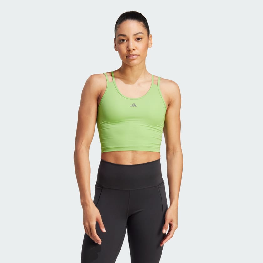 adidas HIIT HEAT.RDY Crop Tank Top Green adidas Canada