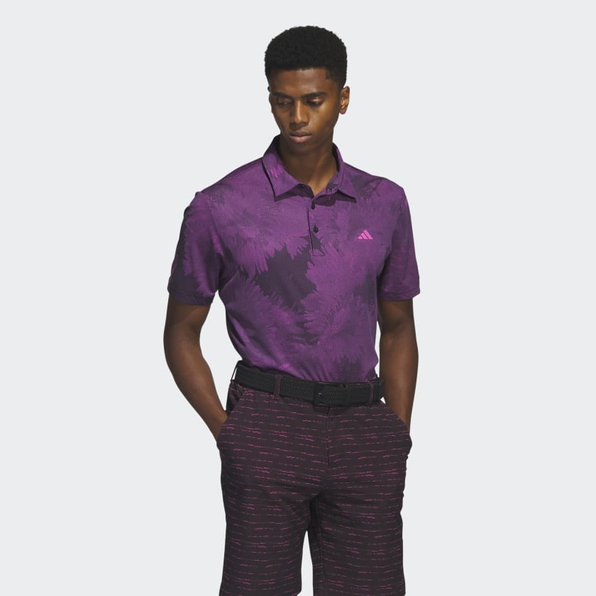 adidas Flower Mesh Golf Polo Shirt - Black | Men's Golf | $70 - adidas US
