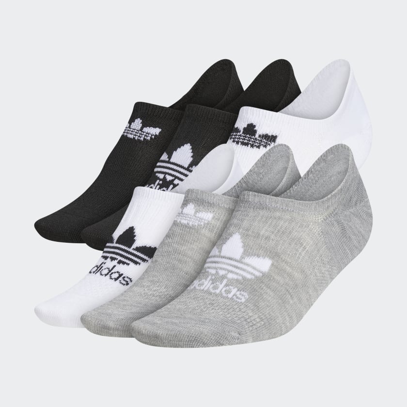 adidas Classic Superlite Super-No-Show Socks 6 Pairs - Grey | Free ...