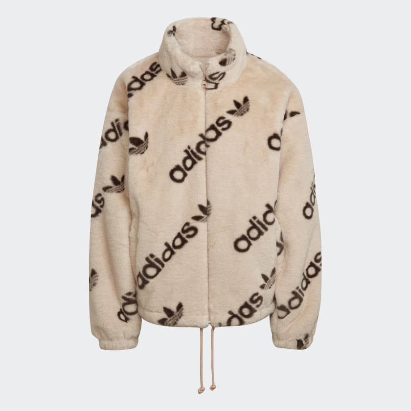 adidas Faux Fur Jacket Pink adidas Australia