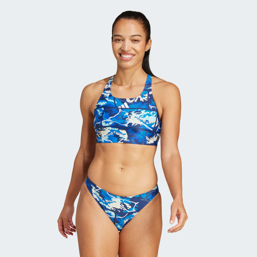 adidas Graphic Y Back Bikini Blue adidas UK