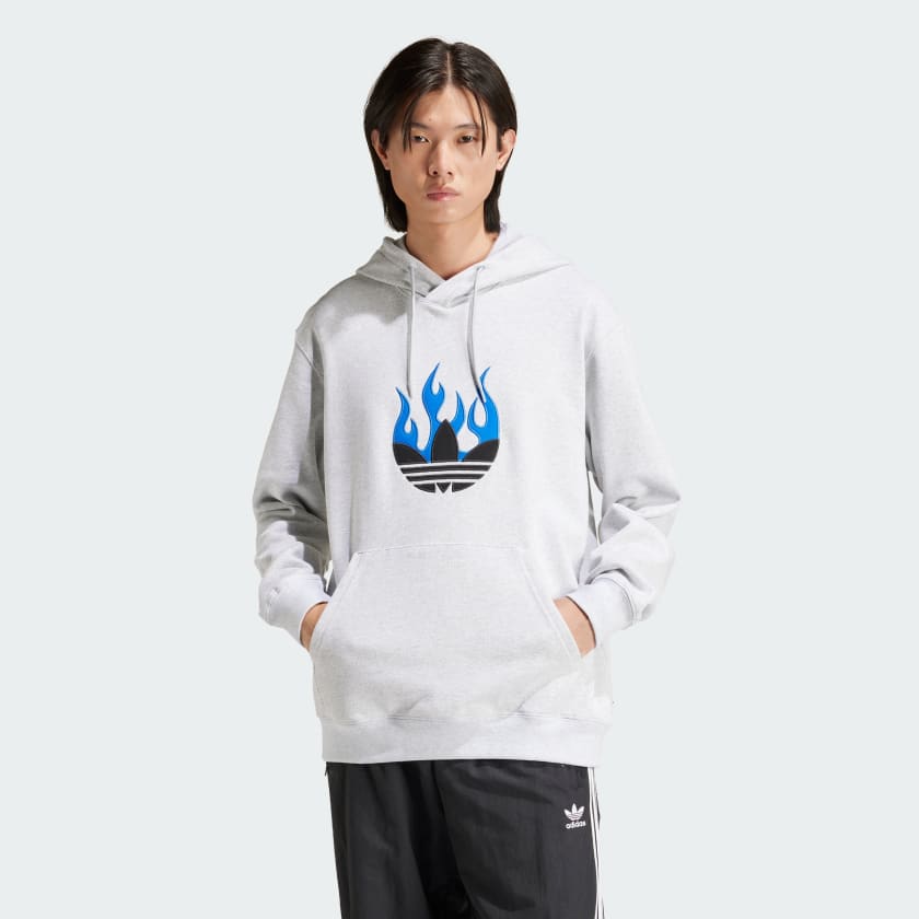 adidas Flames Logo Hoodie Grau adidas Deutschland