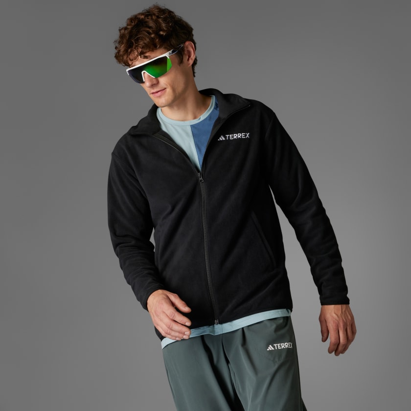 adidas Multi Essentials Full Zip Fleece Jacket Black adidas Malaysia