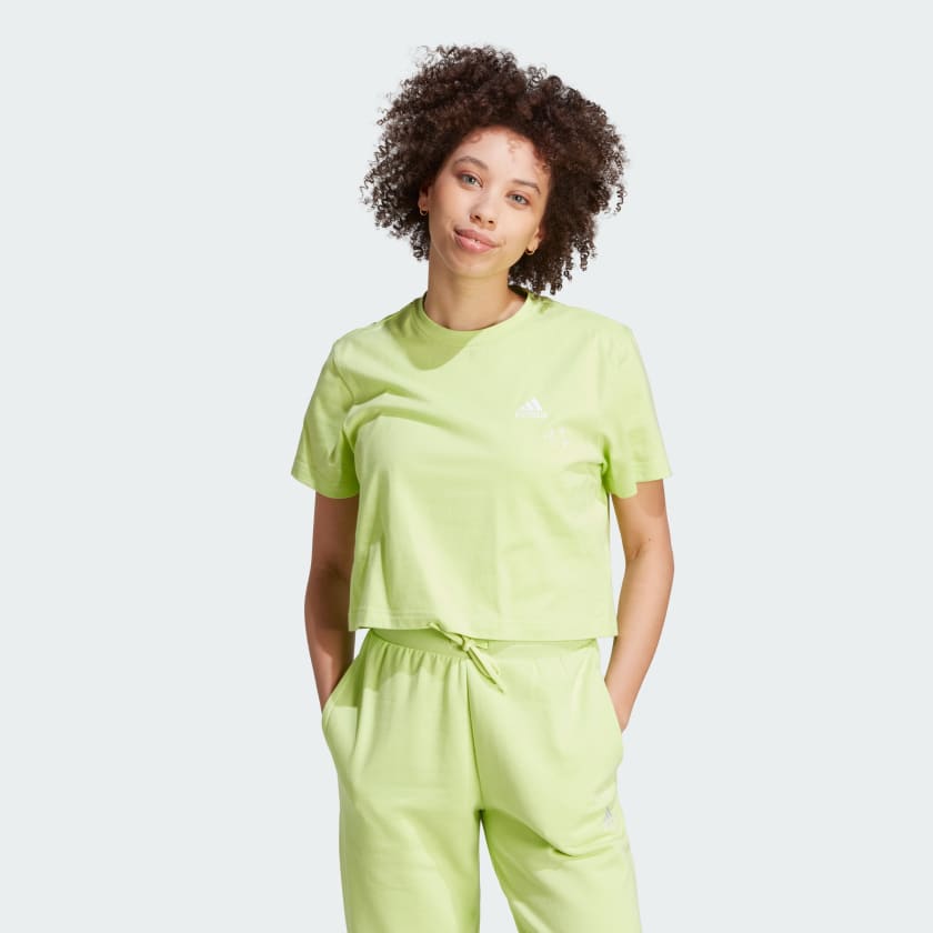 Green adidas shirt womens sales