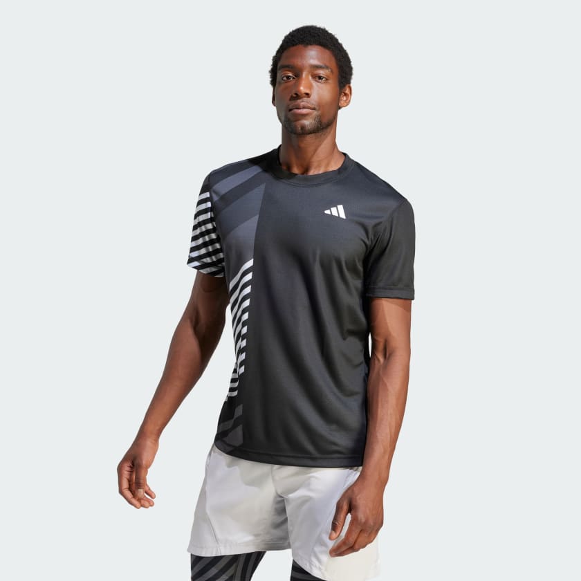 adidas Freelift Print Heat.RDY Short Sleeve T-Shirt Black