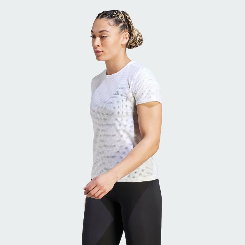 adidas Fast Running Tee - White