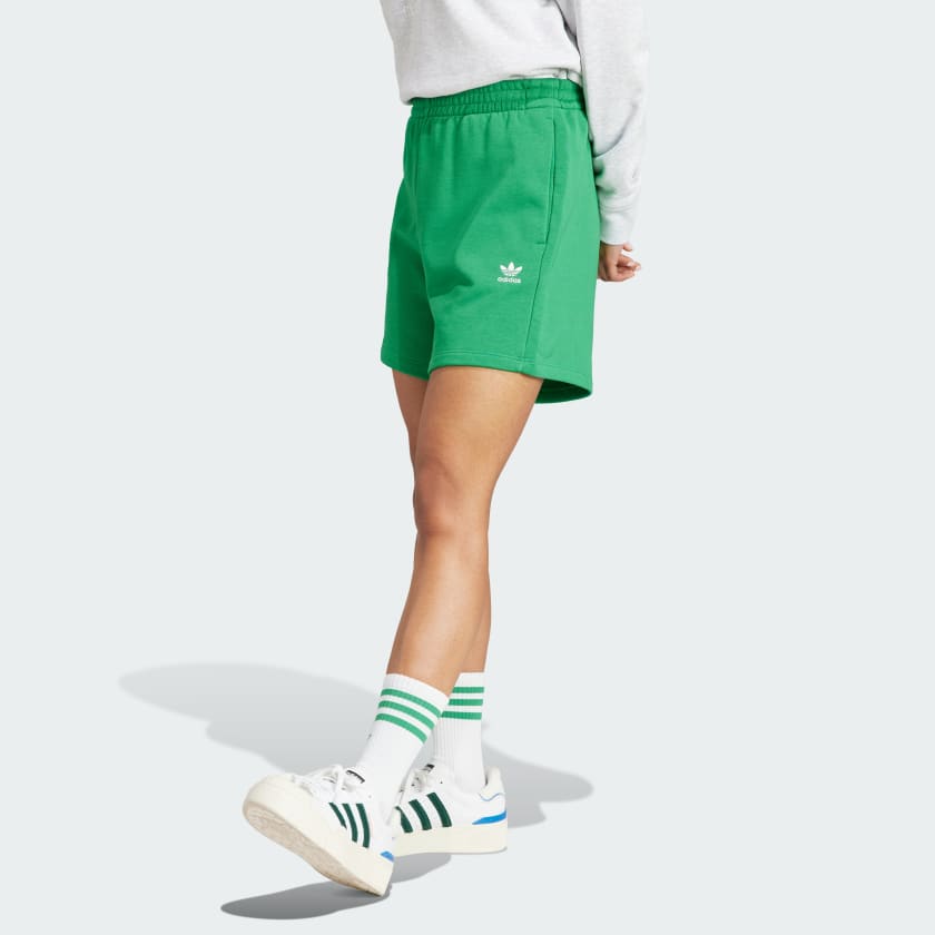adidas Adicolor Essentials French Terry Shorts Green | Women's Lifestyle | adidas US