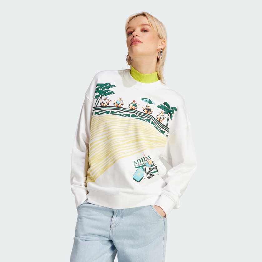 adidas Archive Graphic Sweatshirt White adidas Finland