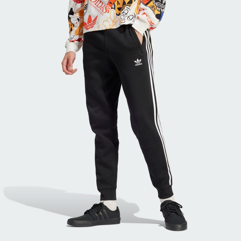 adidas Adicolor 3 Stripes Joggers Black Free Delivery adidas UK