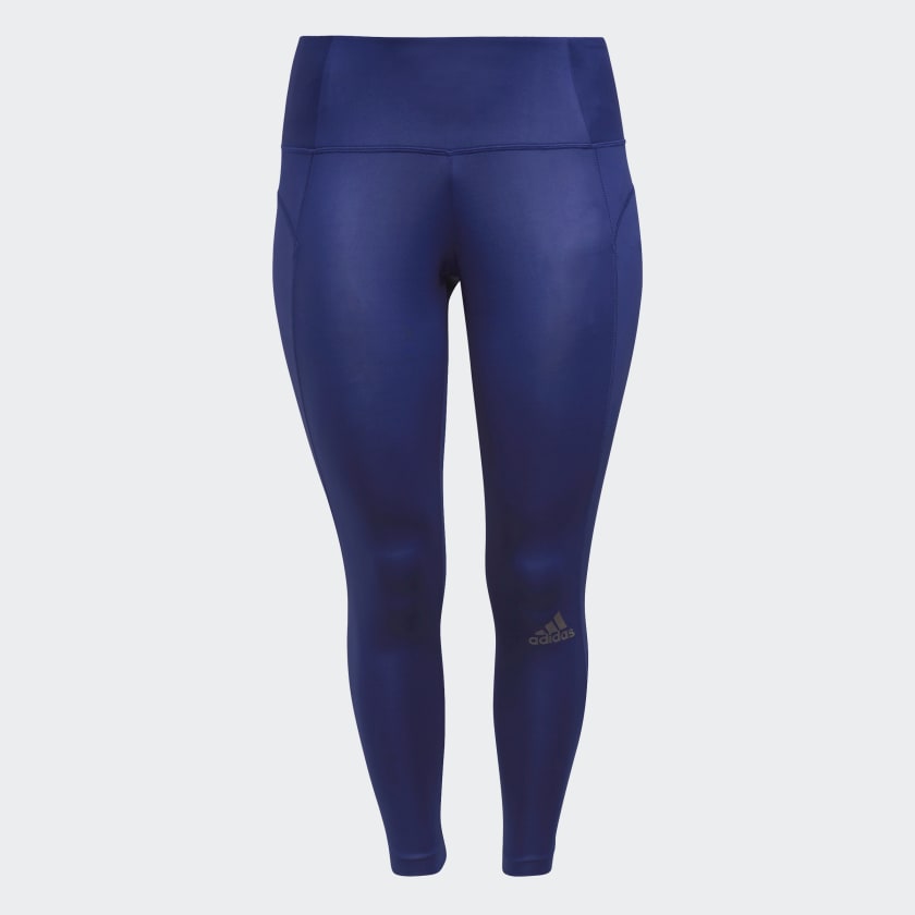 adidas x Zoe Saldana AEROREADY Shine Tights (Plus Size) - Blue | Women ...