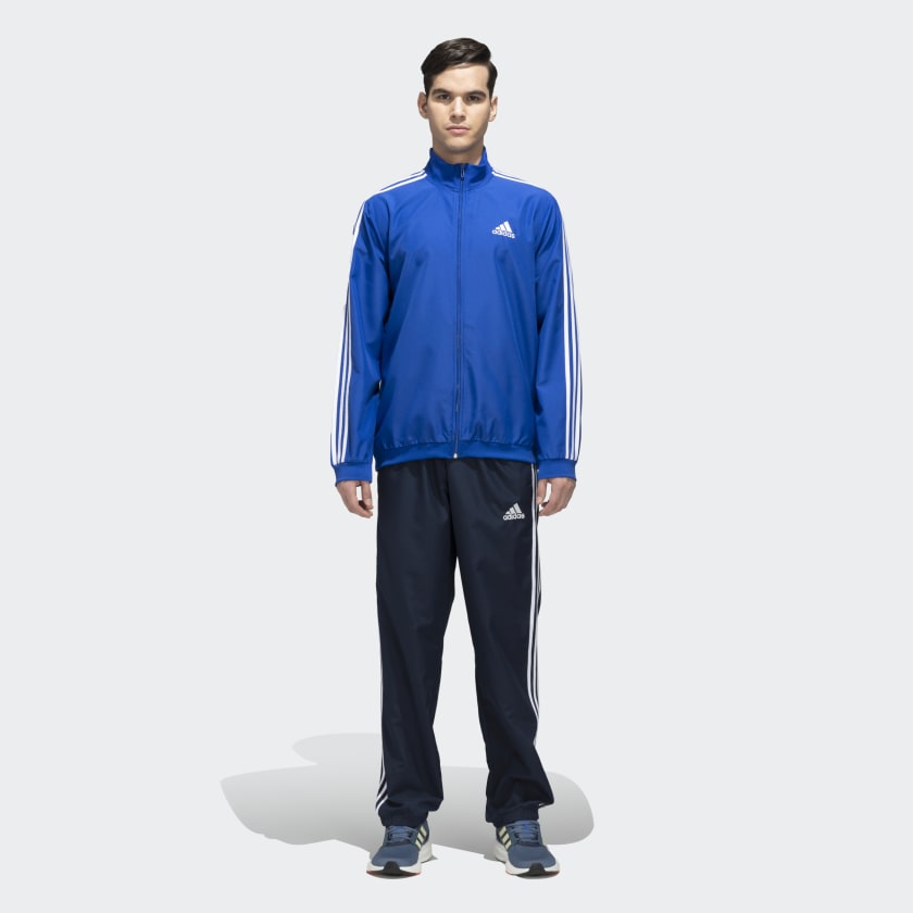 Blue adidas trackies sale