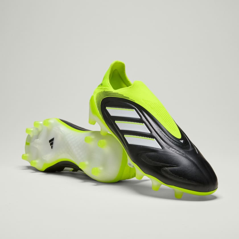 COPA サッカーシューズ ネイビー/オレンジ adidas Copa Pure 3 Elite Laceless Firm Ground Cleats - Black