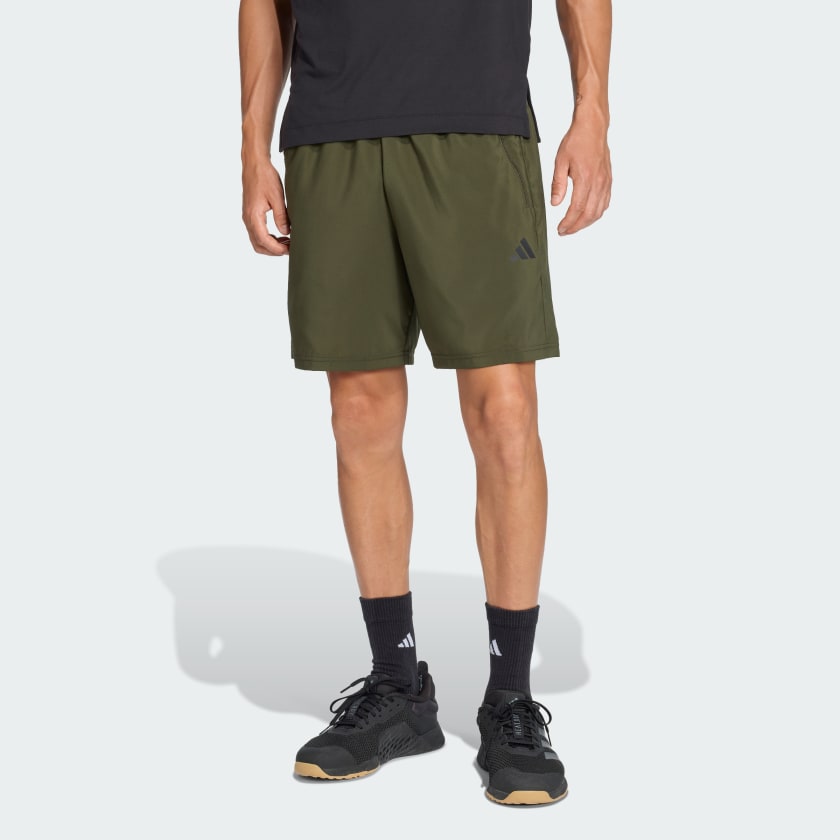 adidas Train Essentials Woven Training Shorts - Green | Free