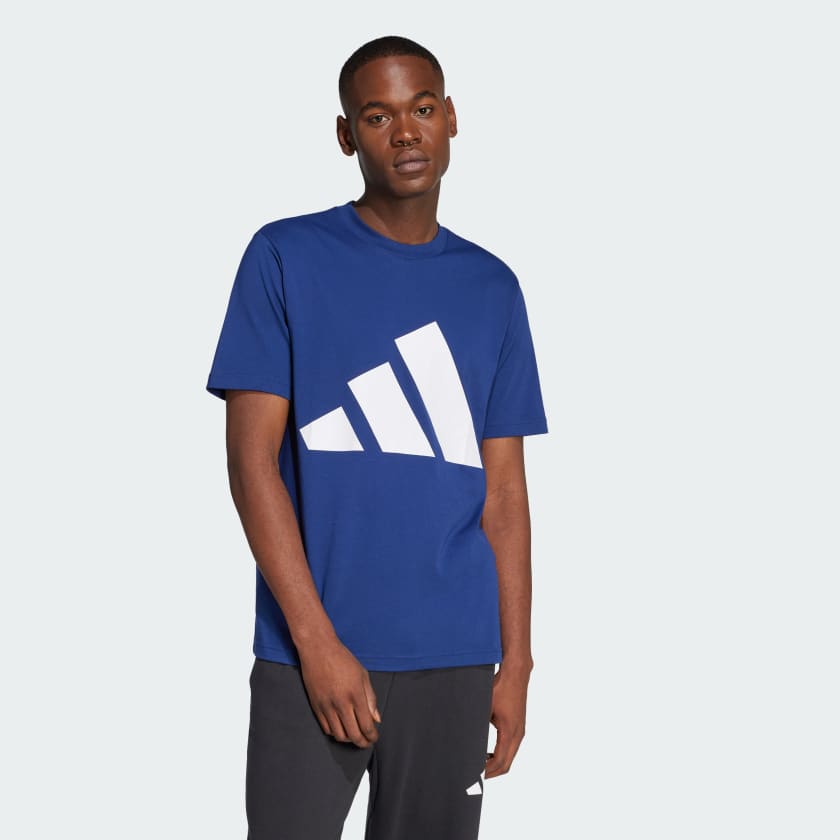adidas Essentials Big Logo Tee Blue adidas UK