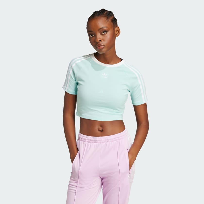 Baby blue adidas shirt womens store