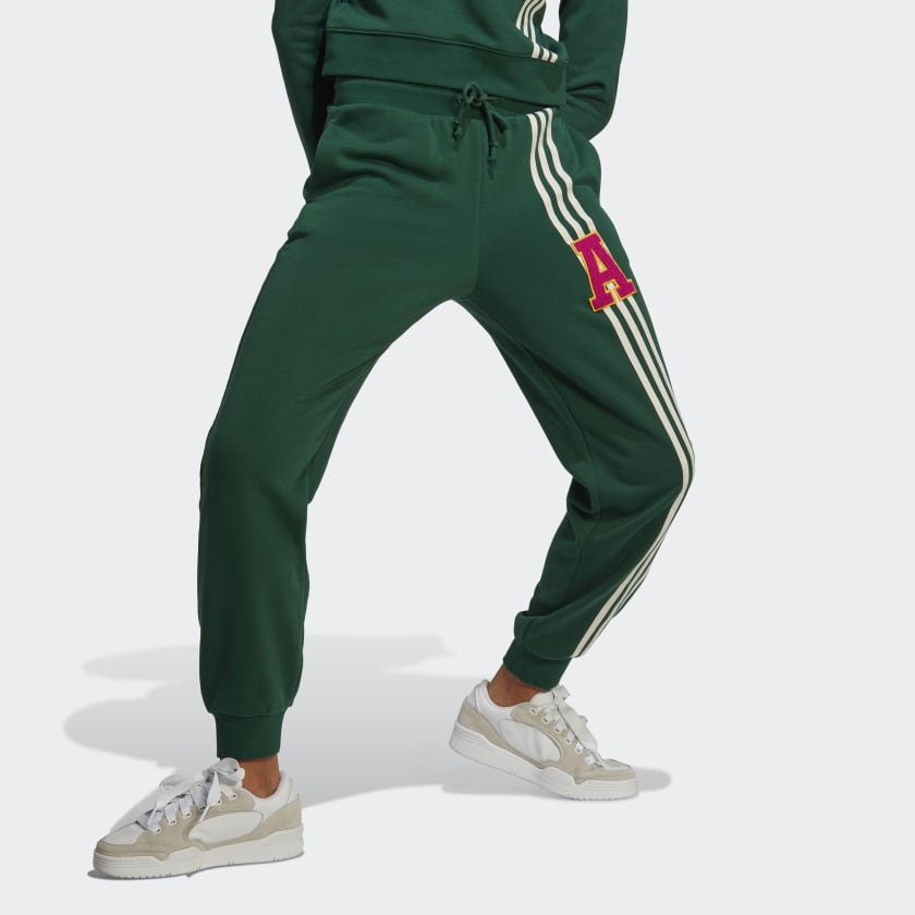 Adidas Size S Green / Yellow sports track pants (s)