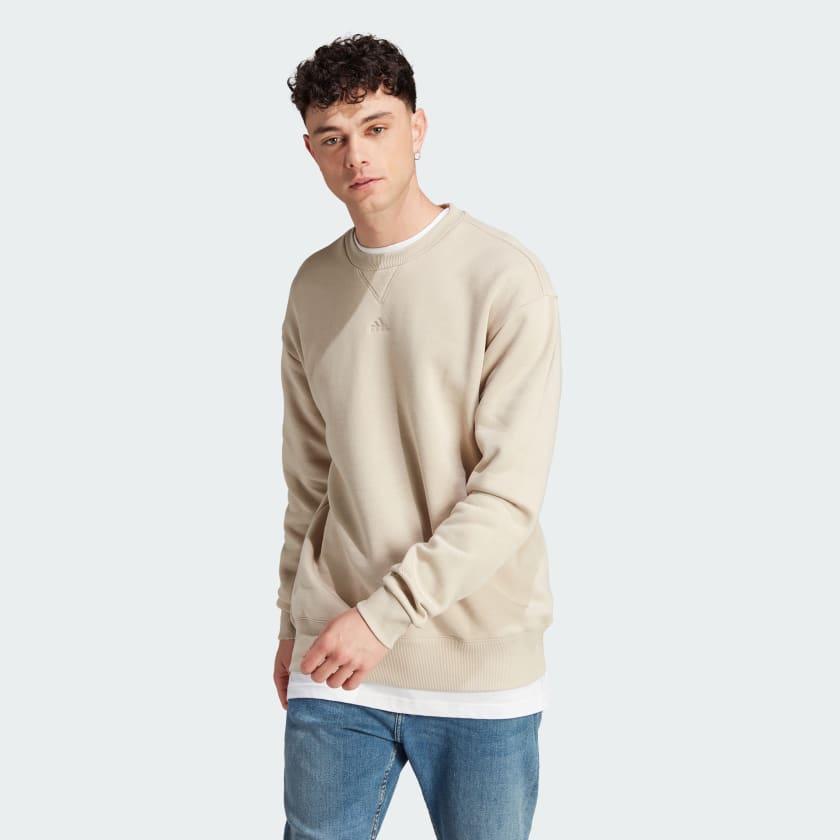 adidas All SZN Fleece Sweatshirt - Beige Men's Lifestyle | adidas US