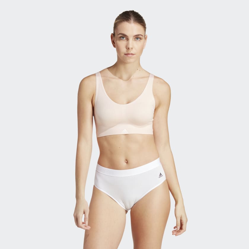 adidas Active Micro Flex Naked Seamless Two-Ply Bra - Pink | adidas Canada