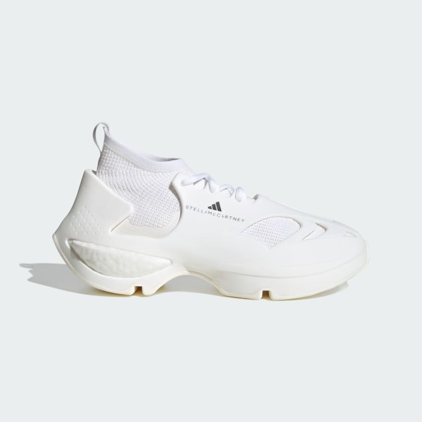 Adidas By Stella Mccartney Asmc Climacool Vento Neoprene And Mesh Sneakers  In Ftw White/core Black/vivid Red
