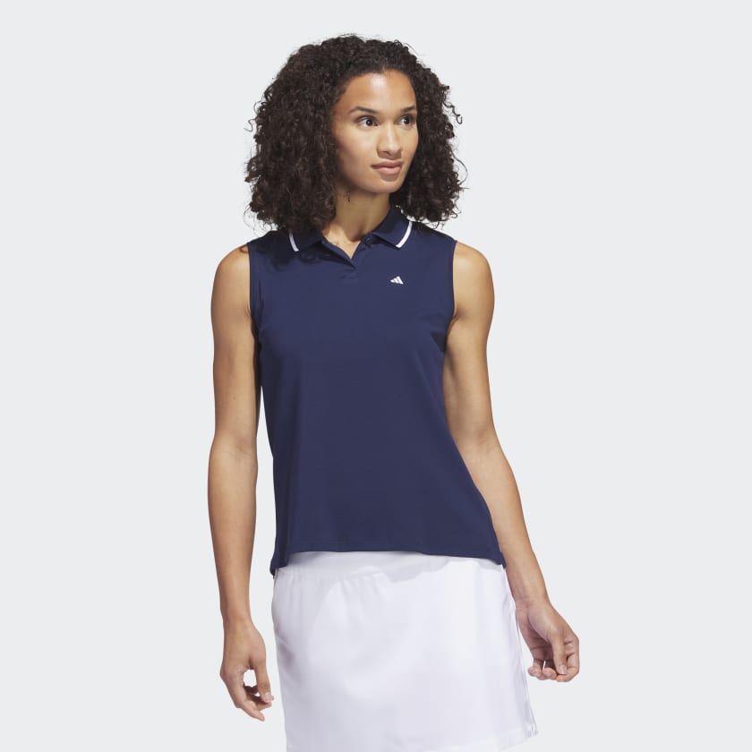 Adidas Go-To Pique Sleeveless Golf Polo Shirt