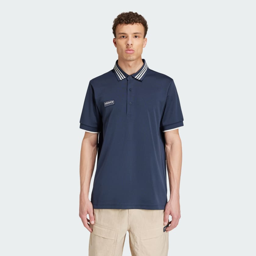 Adidas blue polo sale