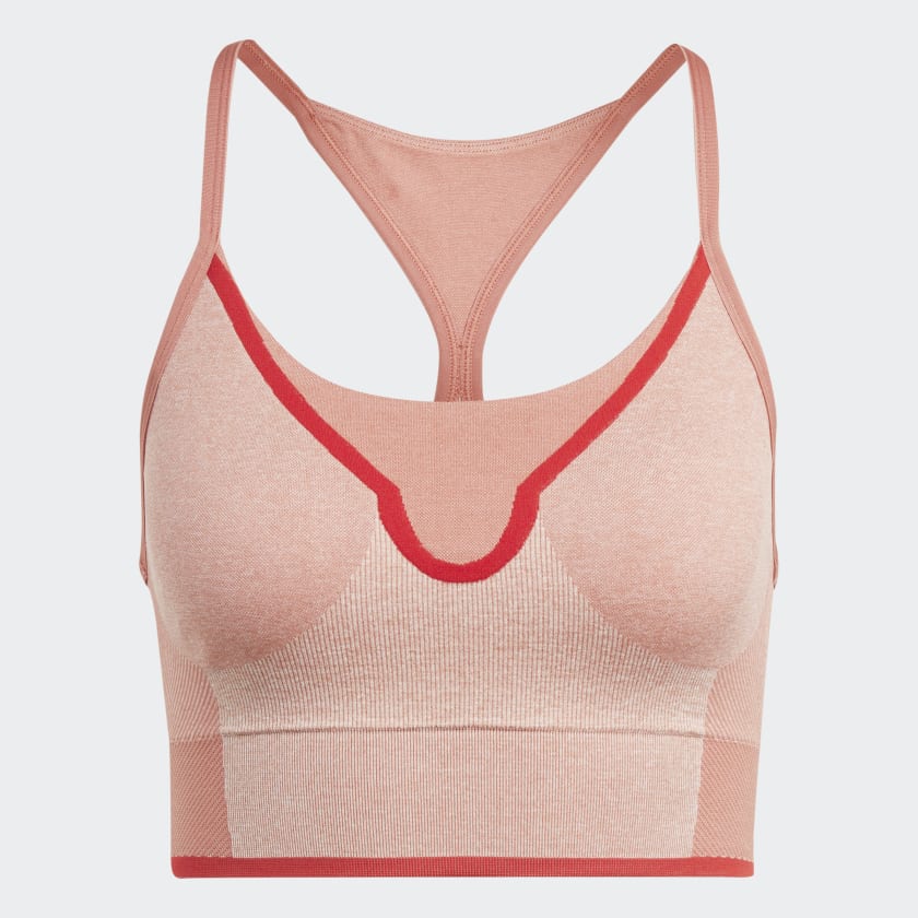 adidas by Stella McCartney Medium Support Sports Bra Brown Free Delivery adidas UK