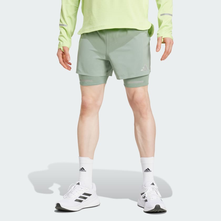 adidas Ultimate Running Reflective 2 in 1 Shorts Grun adidas Deutschland