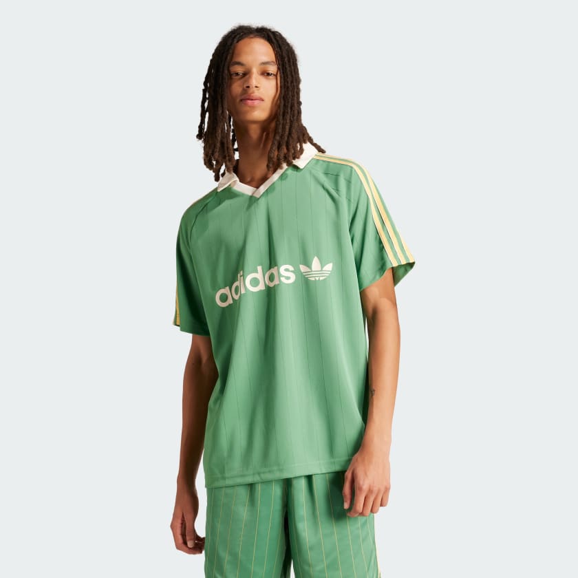 Green adidas jersey deals