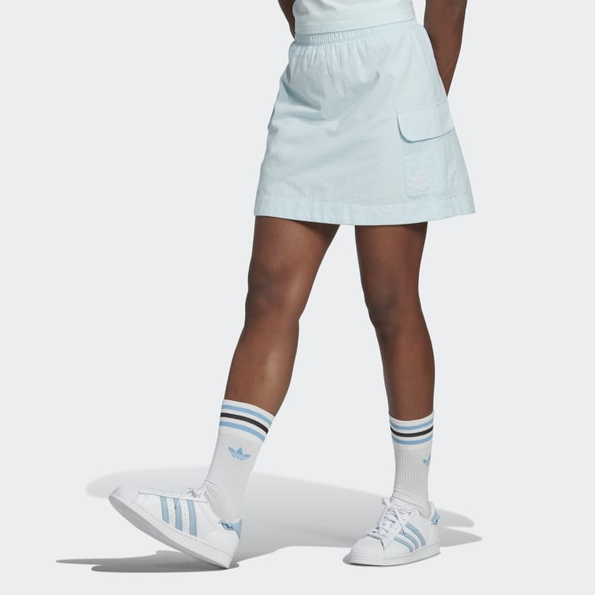 adidas Adicolor Classics Poplin Skirt - Blue | Women's Lifestyle | adidas US