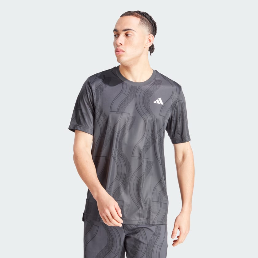Polera Club para Tenis Estampada Gris adidas adidas Chile