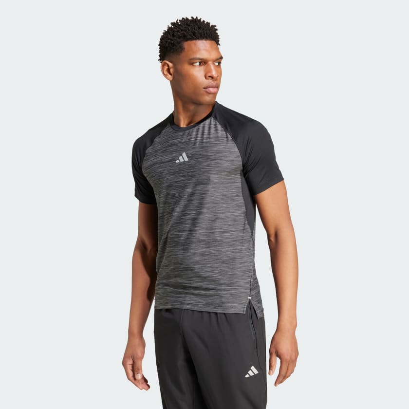 adidas Gym Training 3 Streifen T Shirt Schwarz adidas Deutschland