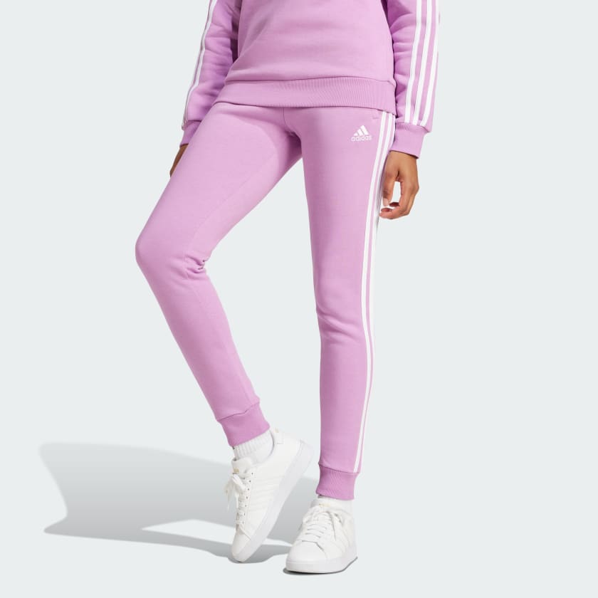 adidas Essentials 3 Stripes Fleece Pants Purple Free Shipping with adiClub adidas US