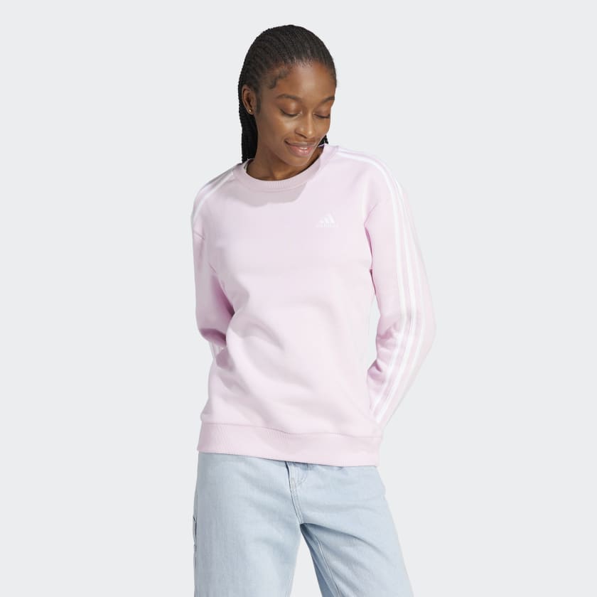 Moletom Adidas Essentials Linear Feminino Pink - FutFanatics