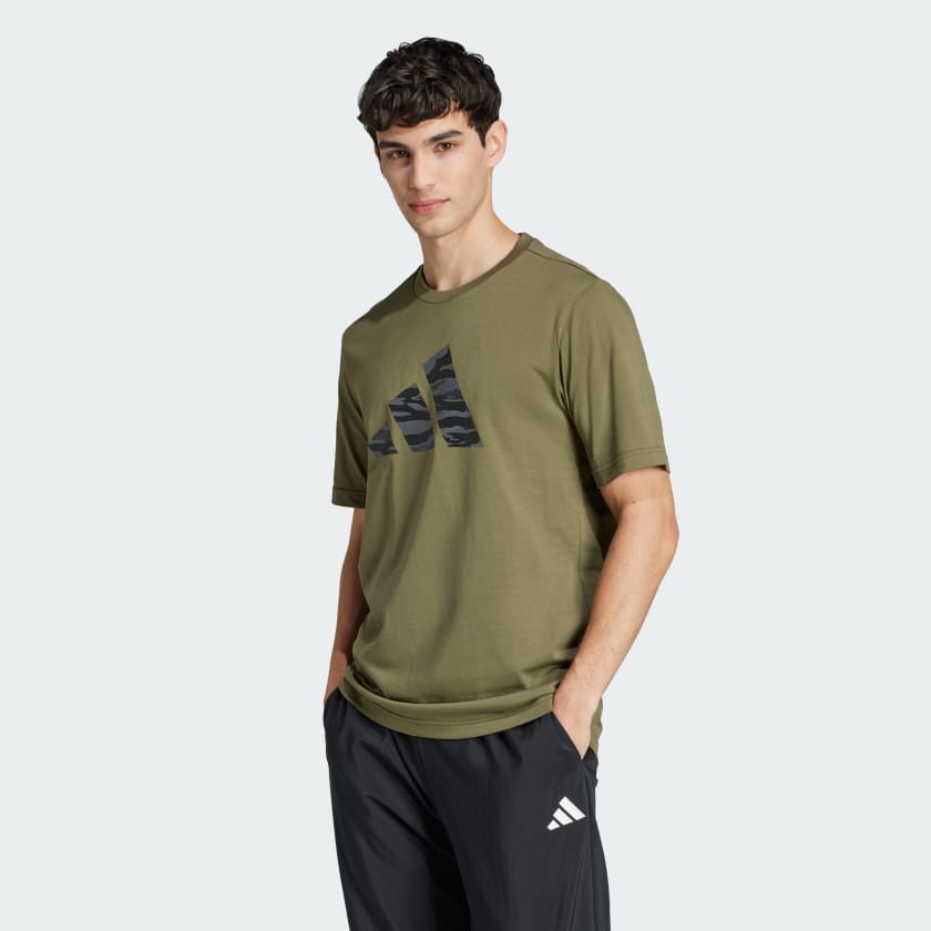 adidas Codes Camo Graphic Tee - Green | Free Shipping with
