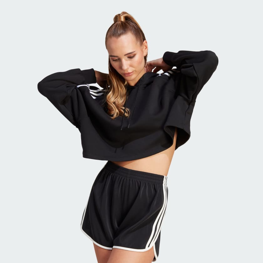 adidas Adicolor Classics Cropped Hoodie - Black | Women's Lifestyle |  adidas US